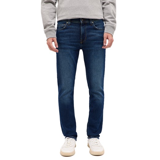 Męskie Spodnie Jeansowe Mustang Style Vegas Slim Denim Blue 1016310 5000 883 ze sklepu YouNeedit.pl w kategorii Jeansy męskie - zdjęcie 186293412