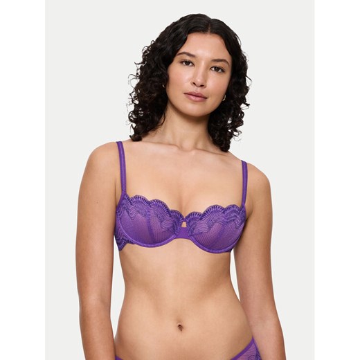 Triumph Biustonosz balkonetka Comfort Glam 10224928 Fioletowy ze sklepu MODIVO w kategorii Biustonosze - zdjęcie 186294724