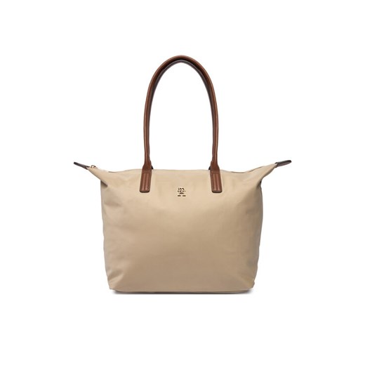 Tommy Hilfiger Torebka Popette Tote AW0AW17711 Brązowy ze sklepu MODIVO w kategorii Torby Shopper bag - zdjęcie 186294730