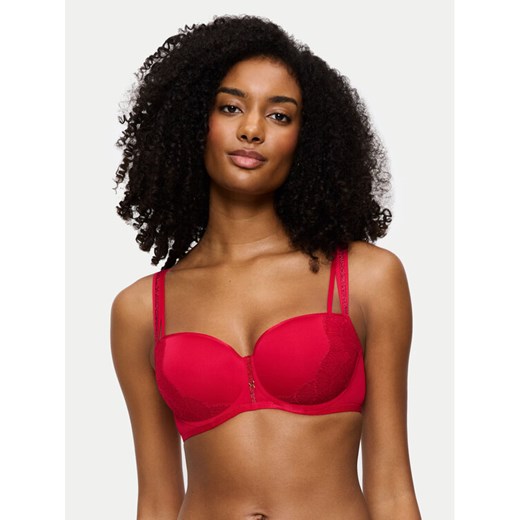 Triumph Biustonosz z fiszbiną Palina Moonlight Kiss 10224803 Czerwony ze sklepu MODIVO w kategorii Biustonosze - zdjęcie 186294753