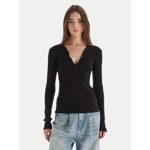 Patrizia Pepe Sweter 2K0331/K7S0-K103 Czarny Regular Fit ze sklepu MODIVO w kategorii Swetry damskie - zdjęcie 186294783