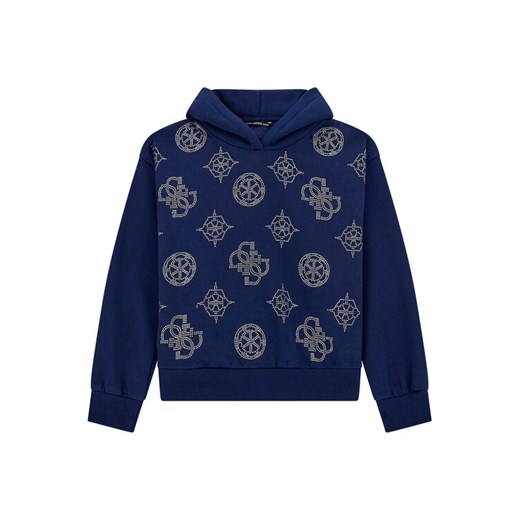 Guess Bluza J5BQ09 KCKF2 Granatowy Relaxed Fit ze sklepu MODIVO w kategorii Bluzy chłopięce - zdjęcie 186294792