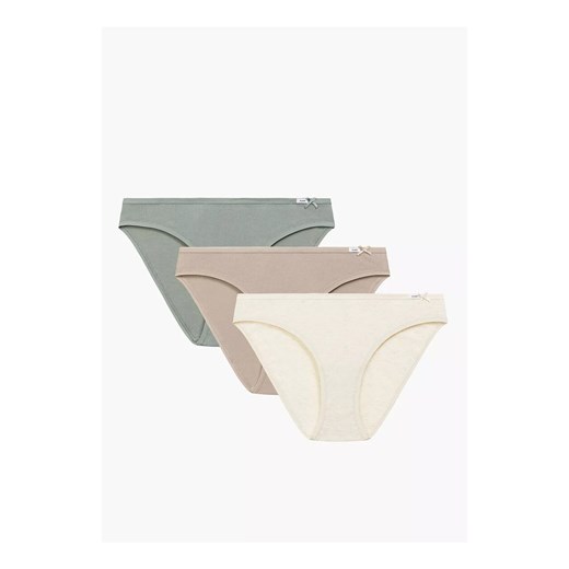 Atlantic 3-pack figi damskie Bikini 3CLP-001-BEZ/BEZM/ZIEJ, Kolor beżowo-zielony, Rozmiar S, ATLANTIC ze sklepu Primodo w kategorii Majtki damskie - zdjęcie 186295334