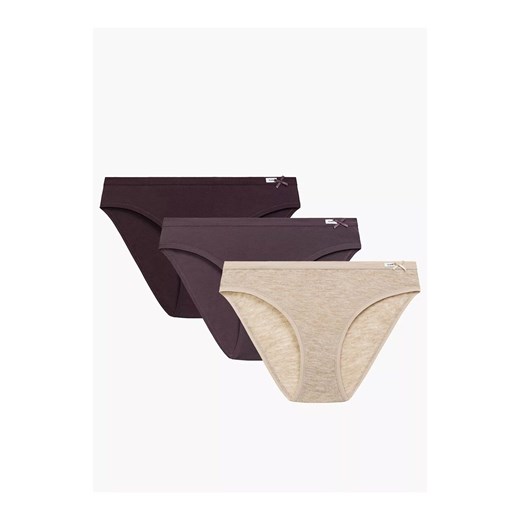 Atlantic 3-pack figi damskie Sport 3CLP-002-BEZC/WIN/FIOJ, Kolor burgundowo-beżowy, Rozmiar S, ATLANTIC ze sklepu Primodo w kategorii Majtki damskie - zdjęcie 186295344
