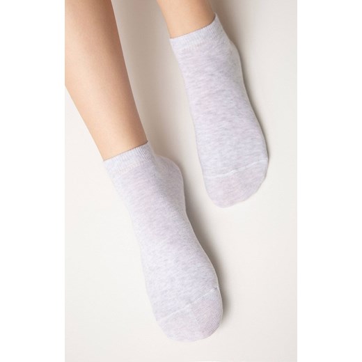 Krótkie bawełniane skarpetki damskie sportowe jasnoszare 3DSOCKS, Kolor jasnoszary, Rozmiar 36-38, Conte ze sklepu Primodo w kategorii Skarpetki damskie - zdjęcie 186295392