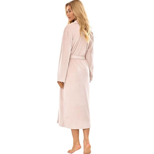 Długi szlafrok damski angora 2510 Aura, Kolor beżowy, Rozmiar M, L&amp;L ze sklepu Primodo w kategorii Szlafroki damskie - zdjęcie 186295631