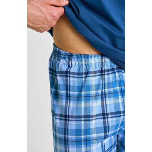 Bawełniana piżama męska jeans plus size Mark 3476, Kolor jeans-wzór, Rozmiar Taro 3XL wyprzedaż Primodo