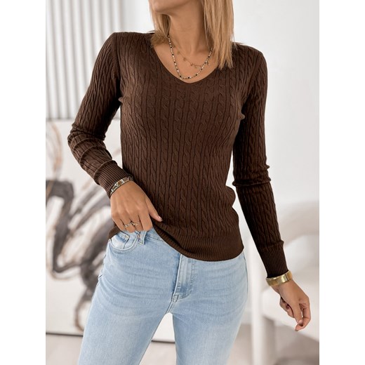sweter cimeria brązowy one size ze sklepu UBRA w kategorii Swetry damskie - zdjęcie 186295934