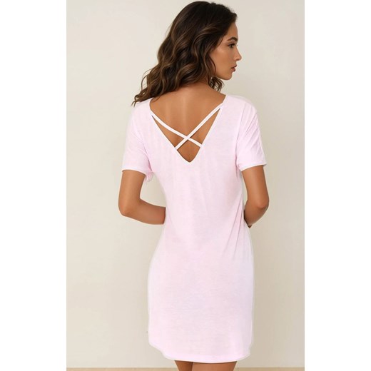 Różowa damska koszula nocna Elpisa LC 90497, Kolor jasny róż, Rozmiar L/XL, L/XL wyprzedaż Intymna