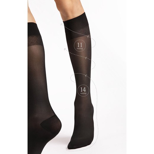 Czarne podkolanówki uciskowe Travel 30 DEN, Kolor czarny, Rozmiar uniwersalny, Fiore ze sklepu Intymna w kategorii Podkolanówki - zdjęcie 186296080