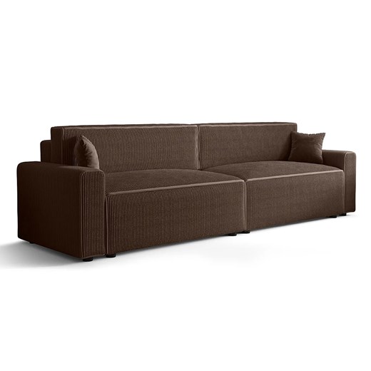 Brązowa rozkładana sofa tapicerowana M0-N55 ze sklepu Edinos.pl w kategorii Sofy i kanapy - zdjęcie 186296370