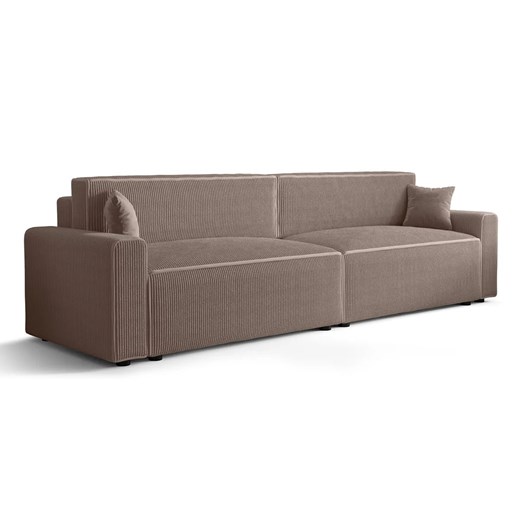 Jasnoróżowa sztruksowa sofa tapicerowana T9-G77 - id: 53106 - marki Elior - 186296381 Jasnoróżowa sztruksowa sofa tapicerowana T9-G77 ze sklepu Edinos.pl w kategorii Sofy i kanapy - zdjęcie 186296381