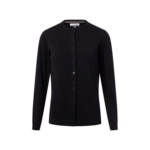 brookshire Kardigan damski Kobiety Bawełna czarny jednolity ze sklepu vangraaf w kategorii Swetry damskie - zdjęcie 186299551