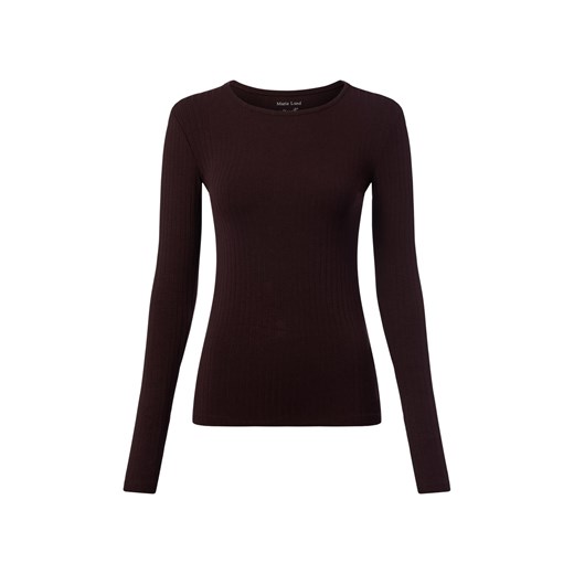 Marie Lund Damska koszulka z długim rękawem Kobiety wiskoza czekoladowy jednolity ze sklepu vangraaf w kategorii Bluzki damskie - zdjęcie 186299554