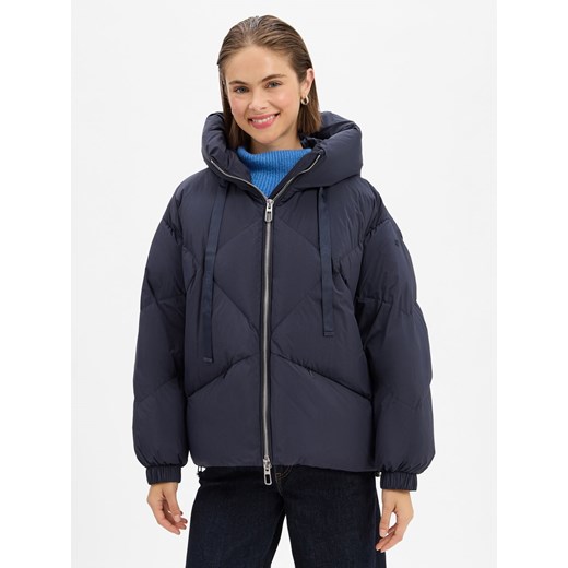 DUNO Damska kurtka puchowa - Peggie Kobiety Puch granatowy jednolity ze sklepu vangraaf w kategorii Kurtki damskie - zdjęcie 186299581