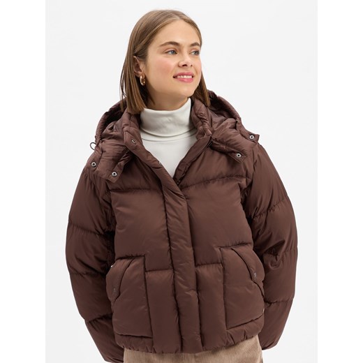 Levi's Damska dżinsowa kurtka puchowa Kobiety brązowy jednolity ze sklepu vangraaf w kategorii Kurtki damskie - zdjęcie 186299584