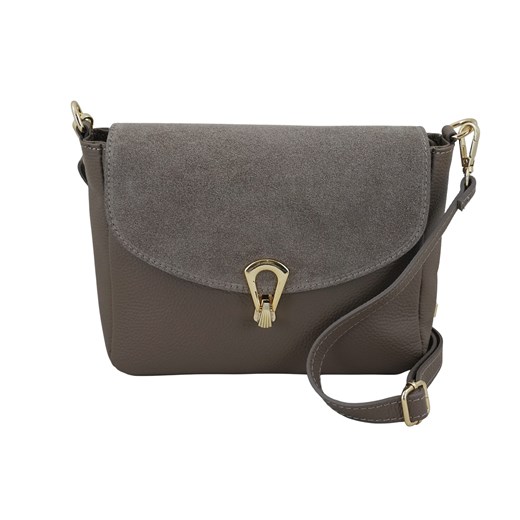 Torebka Barberinis ze złotym zapięciem - Beżowa ciemna ze sklepu butyolivier w kategorii Listonoszki - zdjęcie 186301963