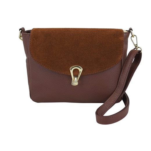 Torebka Barberinis ze złotym zapięciem - Brązowa ze sklepu butyolivier w kategorii Listonoszki - zdjęcie 186302000