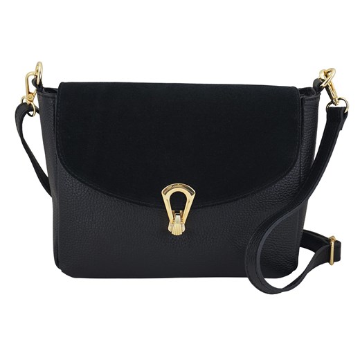 Torebka Barberinis ze złotym zapięciem - Czarna ze sklepu butyolivier w kategorii Listonoszki - zdjęcie 186302003