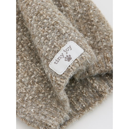 Reserved - Dzianinowa czapka z uszkami - brązowy Reserved 3-5 lat Reserved