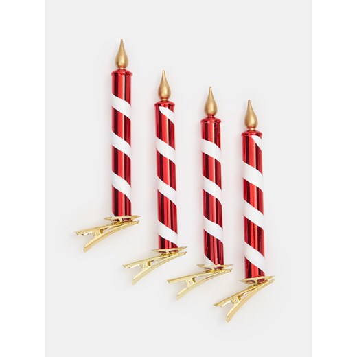 Sinsay - Dekoracja świąteczna 4 pack - czerwony Sinsay One Size Sinsay