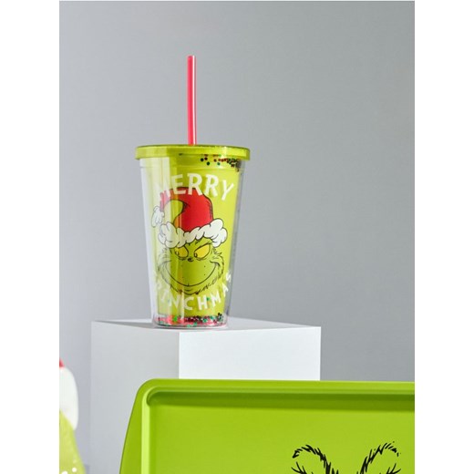 Sinsay - Kubek ze słomką Grinch - wielobarwny - id: 276ES-MLC - marki Sinsay - 186304030 Sinsay - Kubek ze słomką Grinch - wielobarwny ze sklepu Sinsay w kategorii Kubki - zdjęcie 186304030