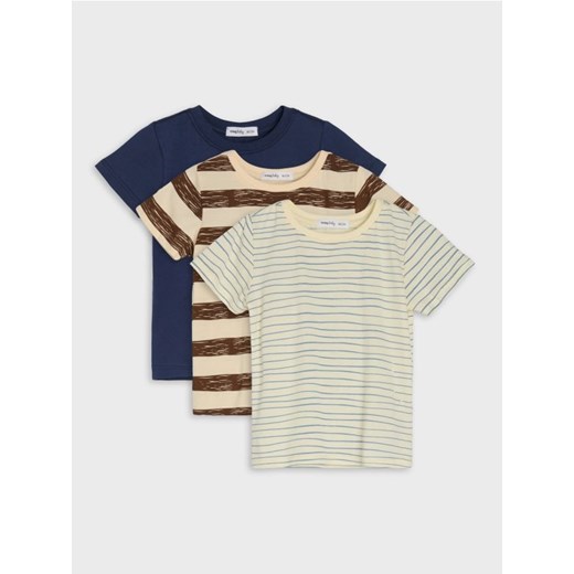 Sinsay - Koszulki 3 pack - beżowy - id: 829EM-08X - marki Sinsay - 186304171 Sinsay - Koszulki 3 pack - beżowy ze sklepu Sinsay w kategorii Kaftaniki i bluzki - zdjęcie 186304171