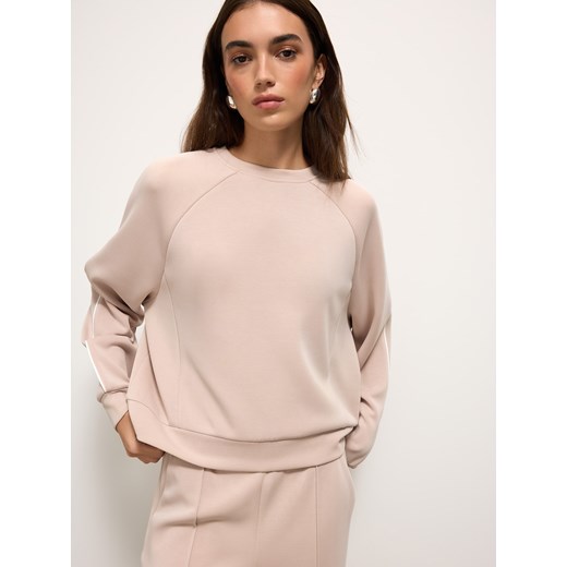 Mohito - Bluza z modalem - beżowy ze sklepu Mohito w kategorii Bluzy damskie - zdjęcie 186305153