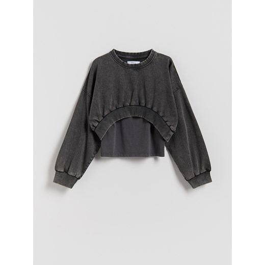 Reserved - Bluza z topem - czarny ze sklepu Reserved w kategorii Bluzy dziewczęce - zdjęcie 186305290