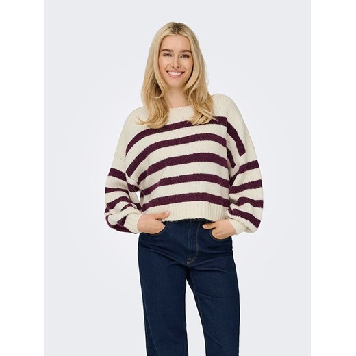 ONLY Sweter w kolorze kremowo-fioletowym ze sklepu Limango Polska w kategorii Swetry damskie - zdjęcie 186309213