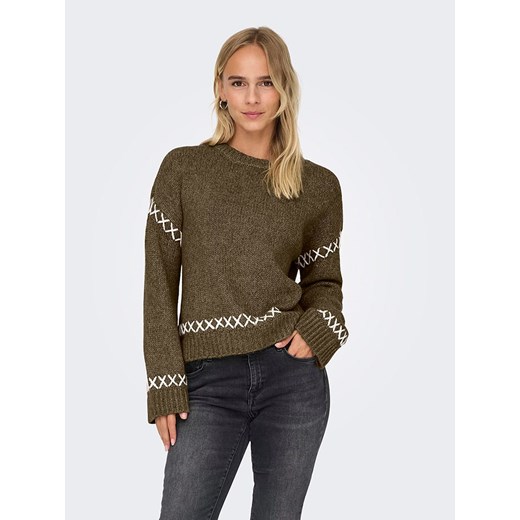 ONLY Sweter w kolorze khaki ze sklepu Limango Polska w kategorii Swetry damskie - zdjęcie 186309264