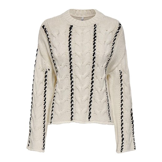 ONLY Sweter w kolorze kremowo-czarnym ze sklepu Limango Polska w kategorii Swetry damskie - zdjęcie 186309330