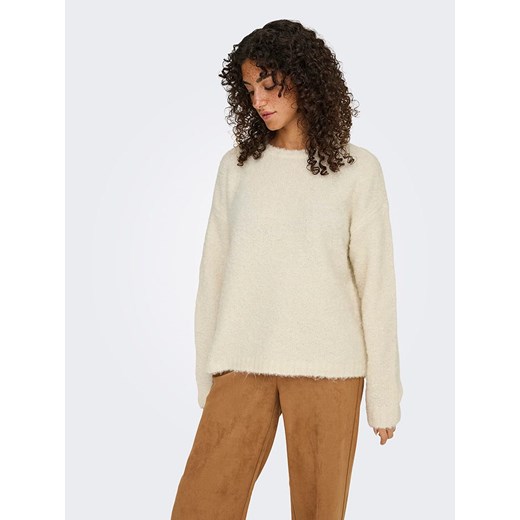 ONLY Sweter w kolorze beżowym M Limango Polska okazja