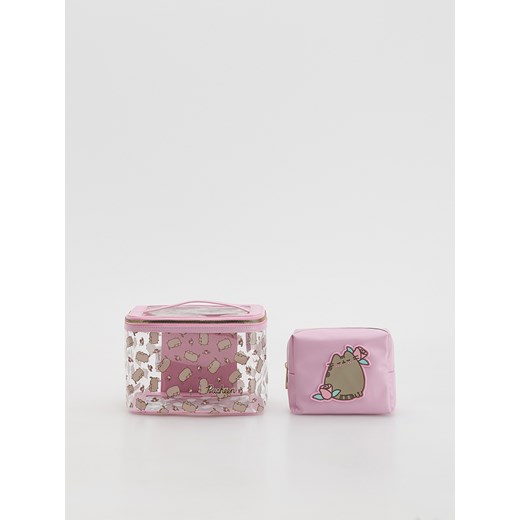 Reserved - Kosmetyczka Pusheen 2 pack - brudny róż ze sklepu Reserved w kategorii Kosmetyczki - zdjęcie 186312471