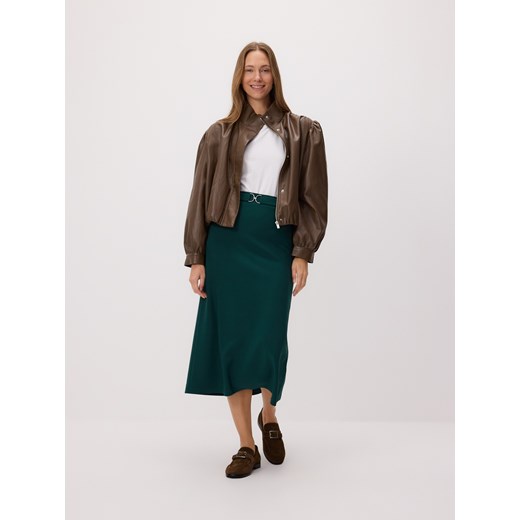 Reserved - Spódnica midi z paskiem - ciemnozielony - id: YS820-79X - marki Reserved - 186313211 Reserved - Spódnica midi z paskiem - ciemnozielony ze sklepu Reserved w kategorii Spódnice - zdjęcie 186313211
