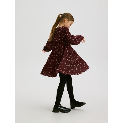 Reserved - Wzorzysta sukienka - bordowy ze sklepu Reserved w kategorii Sukienki dziewczęce - zdjęcie 186314901