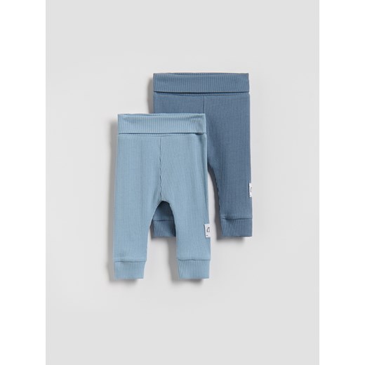 Reserved - Bawełniane legginsy 2 pack - granatowy ze sklepu Reserved w kategorii Spodnie i półśpiochy - zdjęcie 186315013