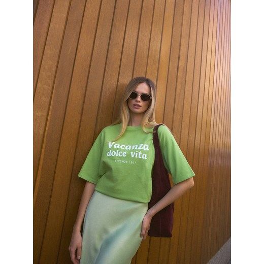 Mohito - Skórzana torebka - kasztanowy ze sklepu Mohito w kategorii Torby Shopper bag - zdjęcie 186316174