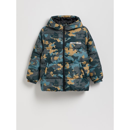 Reserved - Kurtka z kapturem - ciemnozielony ze sklepu Reserved w kategorii Kurtki chłopięce - zdjęcie 186316321