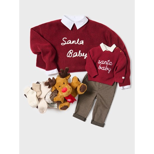 Sinsay - Rajstopy niemowlęce na szelkach - kremowy Sinsay 74 (6-9 m) Sinsay