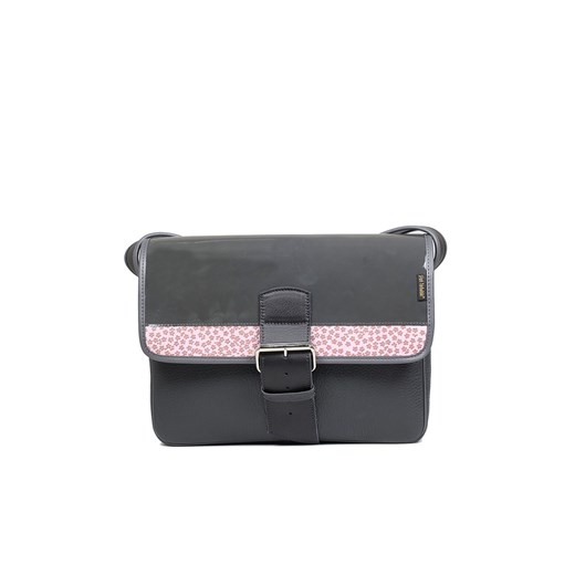 popielata torebka damska  skórzana listonoszka na ramię  Student ze sklepu Słoń Torbalski w kategorii Listonoszki - zdjęcie 186319440