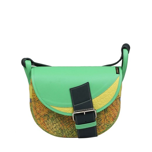 zielona damska torebka listonoszka skórzana na ramię Freshman Mini ze sklepu Słoń Torbalski w kategorii Listonoszki - zdjęcie 186319543