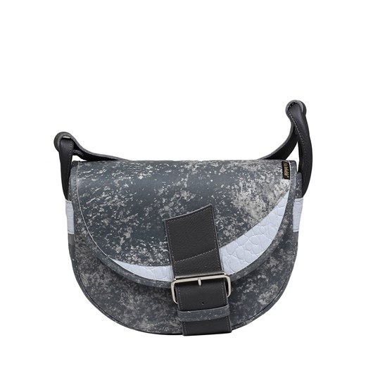 popielata damska torebka listonoszka skórzana na ramię Freshman Mini ze sklepu Słoń Torbalski w kategorii Listonoszki - zdjęcie 186319544