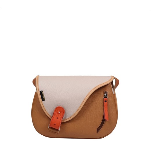 brązowa torebka damska  listonoszka skórzana na ramię Mouse ze sklepu Słoń Torbalski w kategorii Listonoszki - zdjęcie 186319560