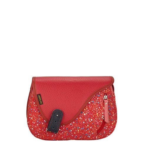 czerwona torebka damska skórzana listonoszka na ramię  Mouse ze sklepu Słoń Torbalski w kategorii Listonoszki - zdjęcie 186319602