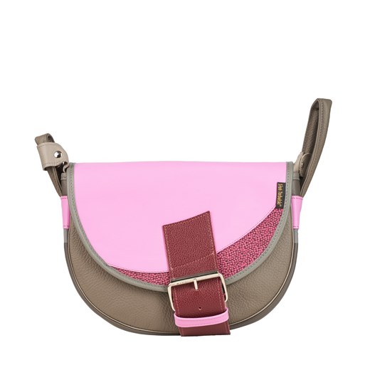 popielato różowa damska torebka listonoszka skórzana na ramię Fre ze sklepu Słoń Torbalski w kategorii Listonoszki - zdjęcie 186319630