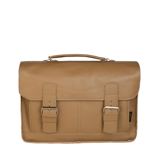 beżowa torba skórzana do ręki, na ramię z funkcją plecaka  Brooklyn ze sklepu Słoń Torbalski w kategorii Listonoszki - zdjęcie 186319694