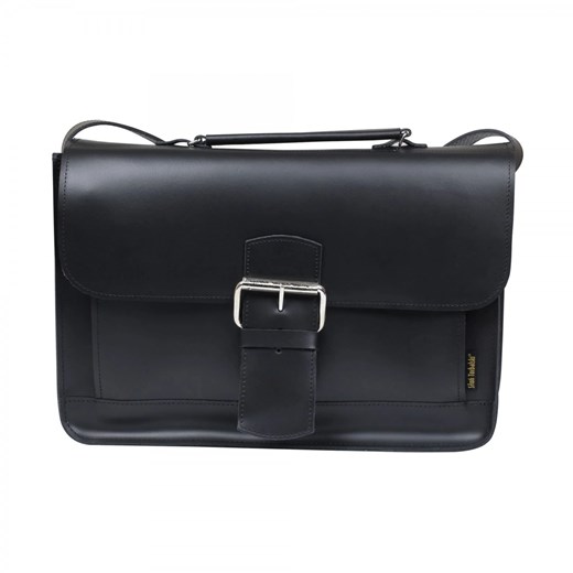 czarna torba skórzana na ramię i do ręki  Boston ze sklepu Słoń Torbalski w kategorii Listonoszki - zdjęcie 186319740