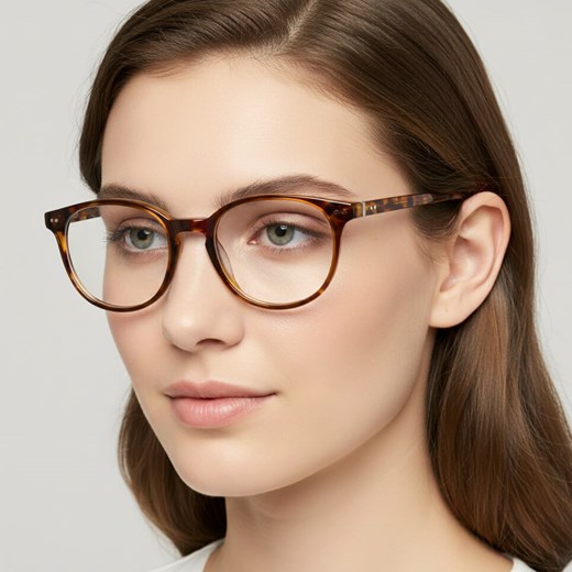 Okulary zerówki korekcyjne oprawki lenonki AC32A panterka ze sklepu Stylion w kategorii Oprawki do okularów damskie - zdjęcie 186319784