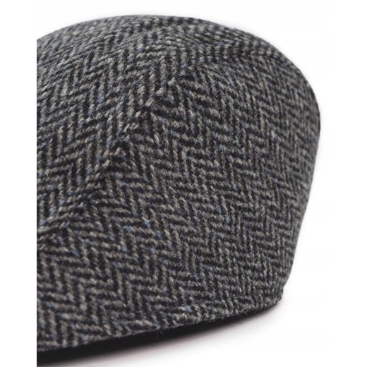 Kaszkiet Wełniany, Jesienno-Zimowy - Pako Jeans - Popiel, Jodełka Pako Jeans Uniwersalny JegoSzafa.pl
